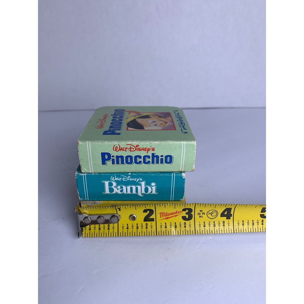 Vintage 1999 Disney Book Block Board Books Bambi Snow White Pinocchio Set of 3 - Picture 8 of 8